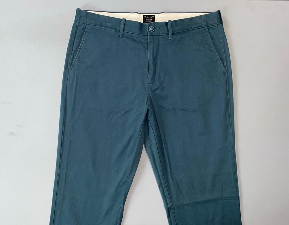 J Crew E1590 770 Straight Men's Flat Front Stretch Cotton Chino Pants. 33X32 GUC